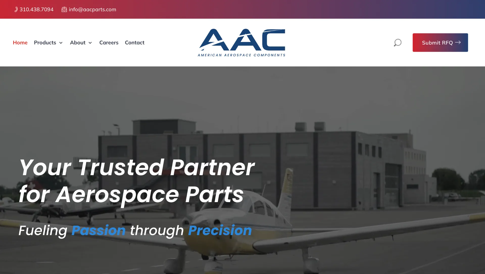 AAC Parts: WordPress Website Overhaul for Airplane Component Company