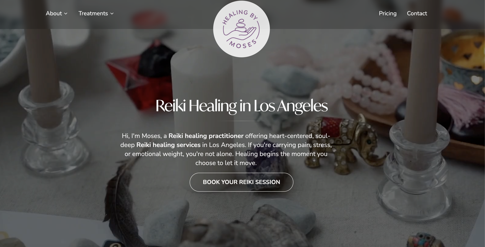 Healing by Moses: React Web Application for Health & Wellness Company